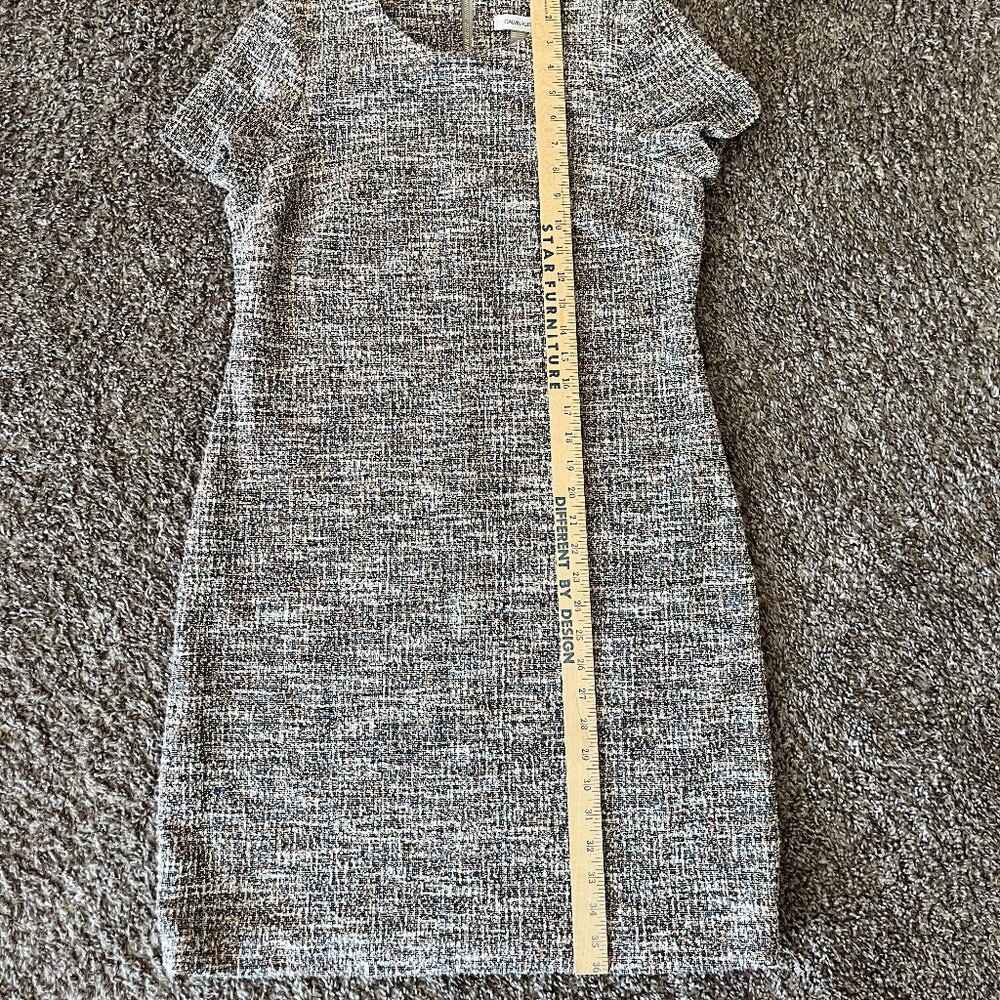 Calvin Klein Women Multicolored Tweed Sheath Dress Sz 10 Business Chic Preppy - Picture 9 of 10